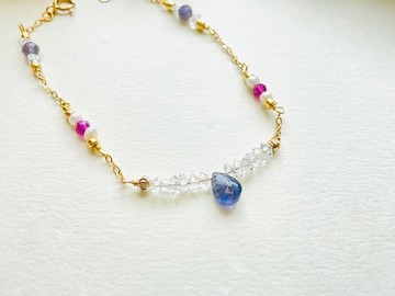 堇青石 +赫基蒙 手鏈