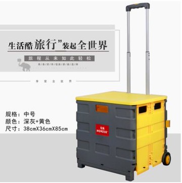 廚房用品~摺疊購物車便攜買菜車小拉車小推車超市手拉車車載收納儲物箱 雙11全館免運