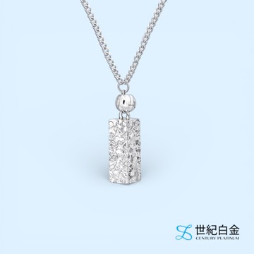 【世紀白金】Pt950 鉑金項鍊 白金 四方來財 小碎冰 吊墜 鎖骨鍊 碎銀子 幾何方柱 招財送禮