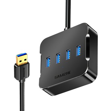 山澤 USB3.0轉3.0 4埠HUB高速傳輸集線器 50cm  ZT41418932375  1個