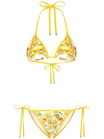 Bikini a triangolo stampa maiolica-1