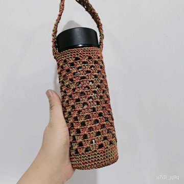 手工保溫杯保護套手提杯套玻璃杯防燙編織杯子隔熱500通用水杯