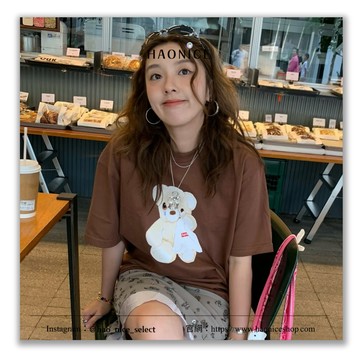 【HAO NICE】25SS夏季新品美式潮牌 SUPREME 經典logo 小熊不哭 短袖 短T