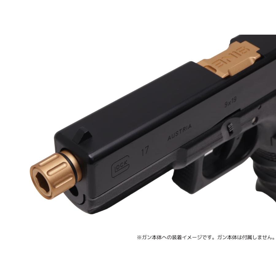 5KU-GBBR-002B　5KU Lantacタイプ 9INE アルミCNC スレッドアウターバレル CCW for TM G17 G18C G22 GB-449-BK