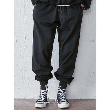 FROCK秋冬棉格子磨毛水洗立體袋束腳衛褲非wtaps隱藏DCDT