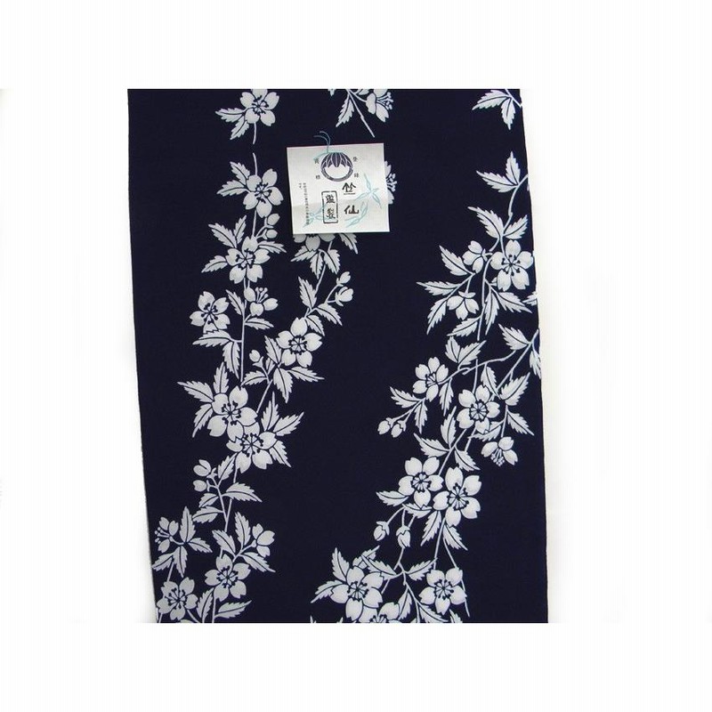 竺仙（ちくせん）綿コーマ地染 桜2-207 注染本染 高級浴衣反物