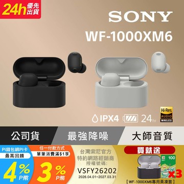 SONY WF-1000XM6 真無線降噪耳機