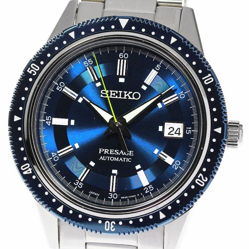 ☆美品☆箱付き【SEIKO】セイコー プレサージュ デイト SARX081 自動  