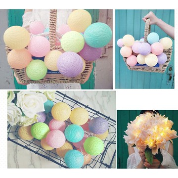 WallFree窩自在★3米棉球燈 聖誕燈 裝飾燈(棉球燈 聖誕燈 裝飾燈  聖誕布置 竹編燈 球燈 燈串 漫婚禮生日兒童房間佈置 聖誕樹球串燈 )