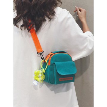 網紅質感帆布包女2025新款兒童原宿風ins小包休閑夏天單肩斜挎包