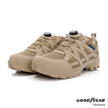 【GOODYEAR】野外叢林男動態防水轉扣戶外鞋-沙