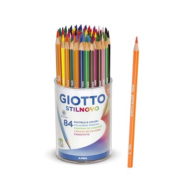 【義大利GIOTTO】STILNOVO 學用六角彩色鉛筆(84支)附筆筒