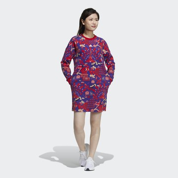 ADIDAS CNY SW DS AOP 女 長袖上衣 紅紫