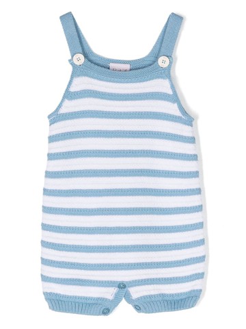Paz Rodriguez - Faros striped knitted shorties - kids - Cotton - 1 mth - Blue