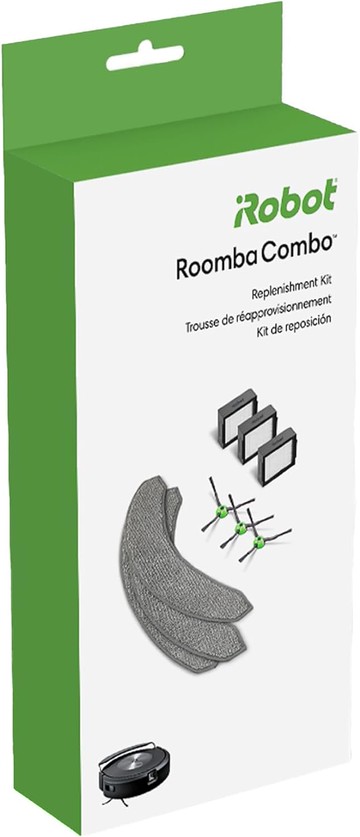 [4美國直購] iRobot Roomba Combo j7+ j9+ 10 Max 原廠 套件組 (不適用RoombaJ7+/Combo i5/j5) 抹布3片過濾網3個邊刷3支 #4812261_TD5