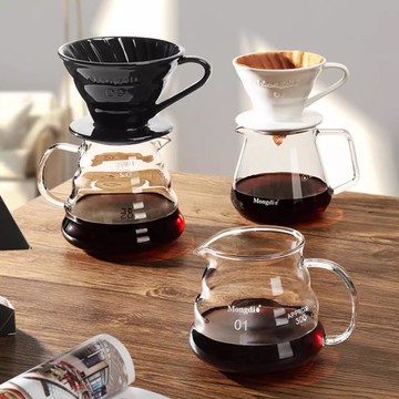 【102號陶瓷濾杯手沖咖啡套裝-多款可選-1款/組】過濾漏斗咖啡粉過濾網咖啡壺篩檢程式-250401