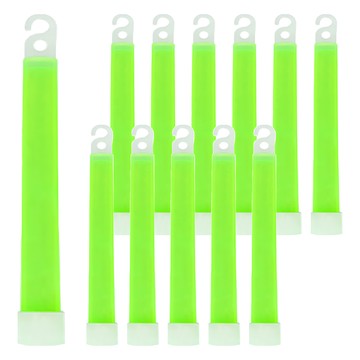 AHOYE 野外緊急照明螢光棒 12支 長效發光8小時 掛勾及串孔設計  6吋