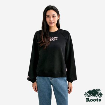 Roots女裝- ROOTS CANADA 圓領上衣 -黑色