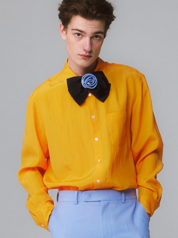 [UNISEX] Viscos Silky Shirt_Orange