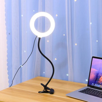 補光燈直播主播美顏嫩膚網紅抖音快手拍照電腦專用環形夾式臺燈 雙11全館免運