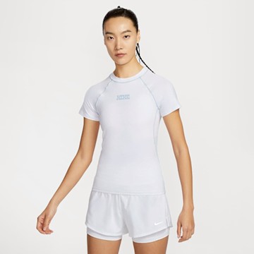 NIKE 短袖上衣 女 緊身 訓練 AS W NK DF SS TOP GCEL 白藍 IF0618-100 (2S4417)