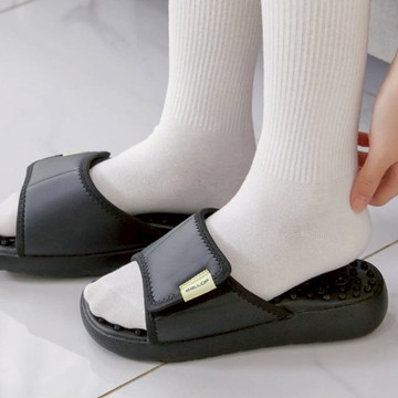 【預購】雙重指壓按摩拖鞋【經典平底款】 灰-270