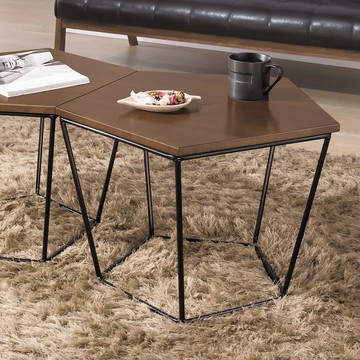 AS -西蒙斯胡桃色五角茶几-55*55*42cm
