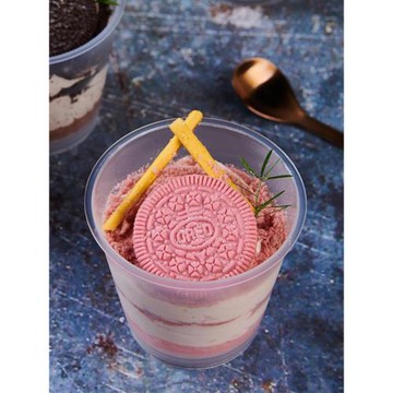 冰淇淋雙皮奶酸奶布丁杯慕斯杯甜品杯塑料一次性蛋糕杯子帶蓋圓形