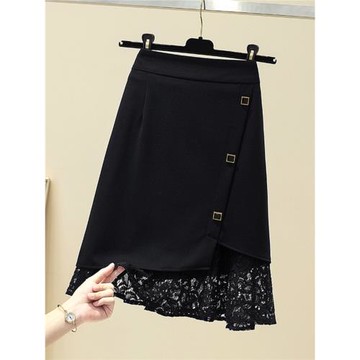 今年流行裙子大碼女裝2025年夏季新款蕾絲不規則魚尾半身裙薄款潮