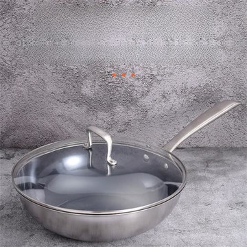 藍鉆鈦鍋純鈦炒鍋不易粘鍋無涂層輕便平底炒菜鍋燃氣灶廚具