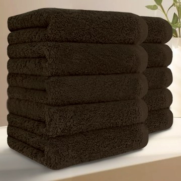 Terrique 高級飯店毛巾 200克 40支精梳棉  10個  深棕色