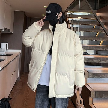 【HOT 本舖】男装純色立領棉服男士加絨加厚外套休閒日系麵包衣服情侶冬季棉衣 1266款 1266