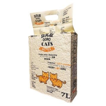 DORO CAT 豆乳貓 添加益生菌與小蘇打顆粒 1.5mm極細豆腐貓砂 雙效除臭  7L  1包  原味