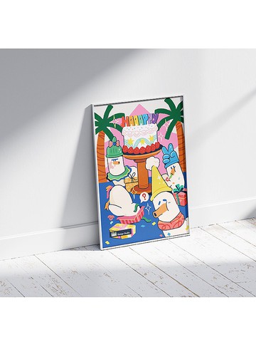 四隻小鴨子 慶祝系列版畫