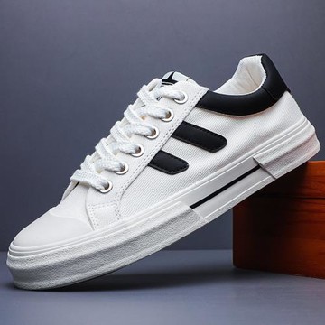 閃步男款帆布鞋板鞋休閑鞋25111