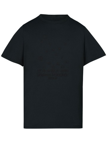 Maison Margiela - logo-embroidered short-sleeve T-shirt - men - Cotton - XXL - Grey