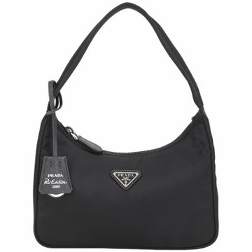 PRADA 普拉達 Re-Edition 2000 Re-Nylon三角牌尼龍單肩包(黑色)