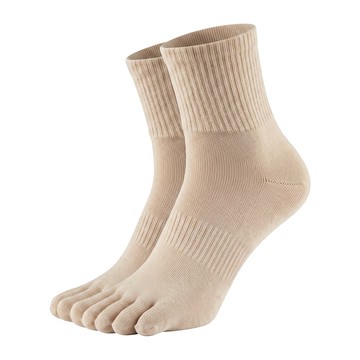 NICOFUN 愛定做 運動五趾短筒襪 fyk245toe17-42  淺杏色  225~245mm  1套