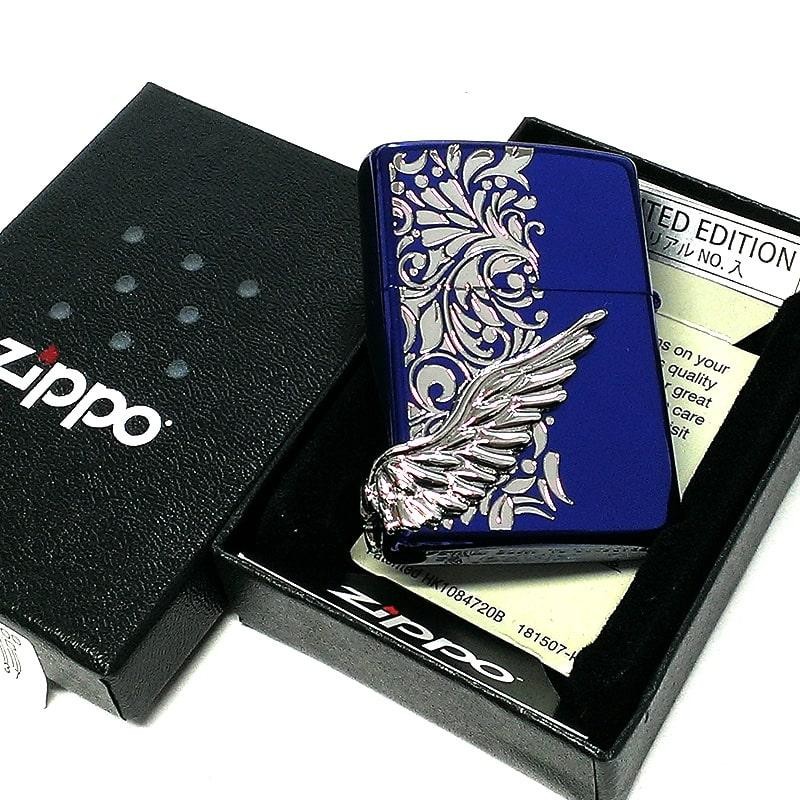 ZIPPO 限定1000個 エンジェルウィング ジッポ ライター ラピスブルー