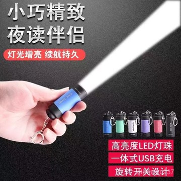 臺灣出貨✈️迷你多彩超亮手電筒 戶外家用便攜照明USB充電鑰匙扣 LED防水手電筒 迷你造型手電筒 小手電筒 隨身小手電