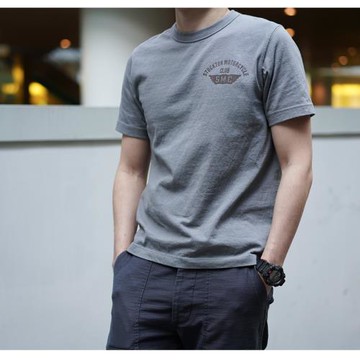 小溪原創自制純棉卡通印花男士圓領短袖復古休閑T恤 青年情侶上衣