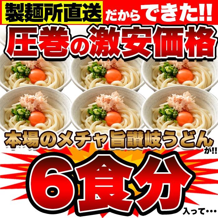 1000円ポッキリ 鎌田醤油特製ダシ醤油6袋付き 讃岐うどん6食分600g（300g×2袋）