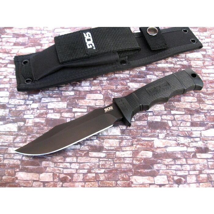 ソグ SOG E37SN シール パプ ナイフ 直刃  AUS8鋼 ザイテル ハンドル ナイロンシース SEAL Pup ELITE