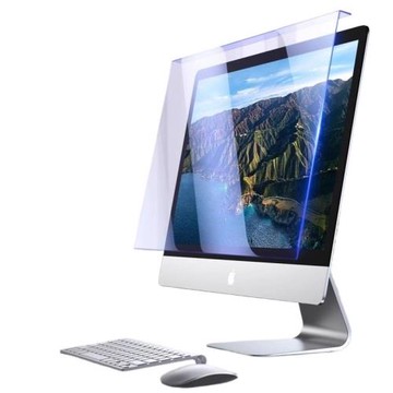 防藍光電腦屏幕罩輻射保護屏顯示器護眼膜防反光擋板適用蘋果免貼筆記本護目屏保23.8抗13imac臺式27寸掛式24