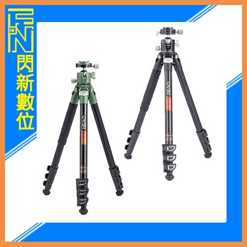 Cayer 卡宴 FP1450G1 鋁合金 板扣 反折 三腳架 可拆單腳 附G1低重心雲台 FP1450 黑/綠 (公司貨)