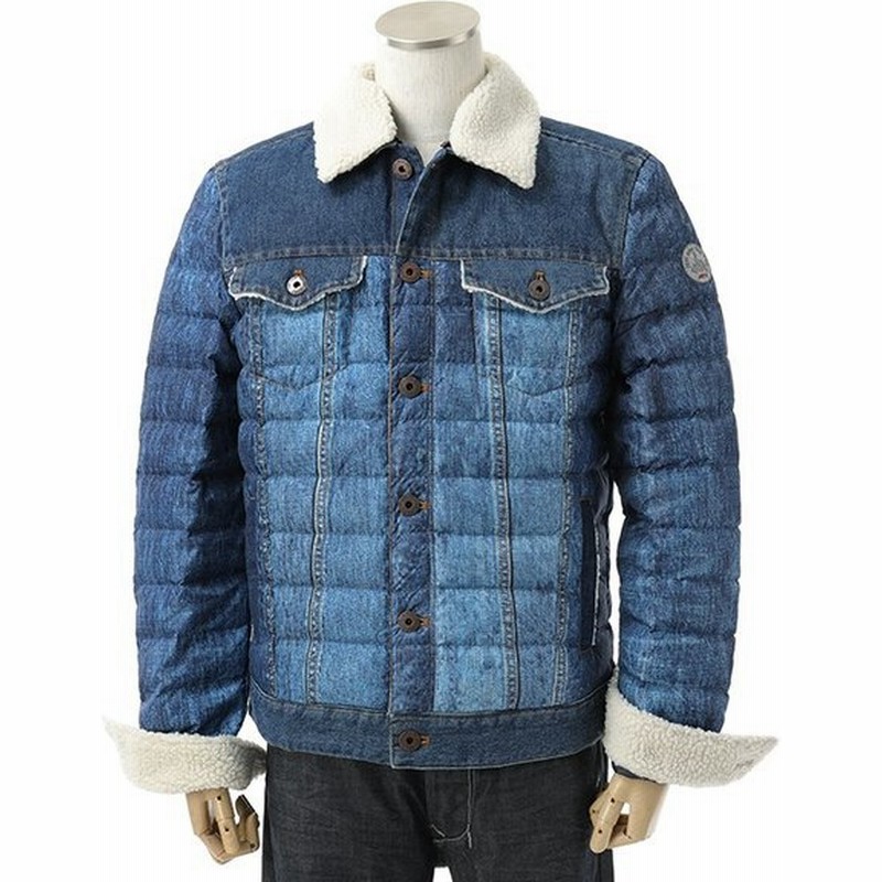 Jott ジョット Clyde デニム ダウンジャケット ボア襟 ブルゾン パッカブル仕様 104 Marine メンズ 通販 Lineポイント最大0 5 Get Lineショッピング