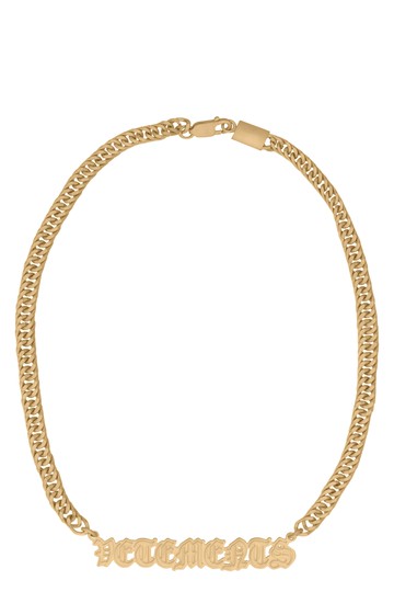 VETEMENTS Gothic Logo Charms Necklace