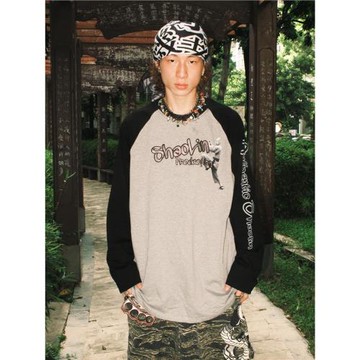 GameOne  24SS “少林絕倫”重磅寬松Tee長袖美式嘻哈oldschool