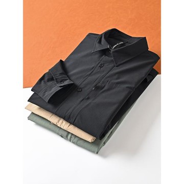 鳥家戶外輕量化科技面料秋季男士速干彈力商務休閑長袖襯衫襯衣男