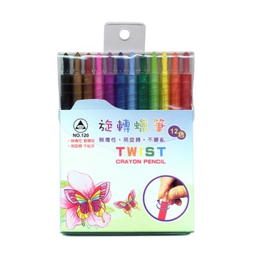 徠福 利得旋捲蠟筆 12色 / 盒 NO.120